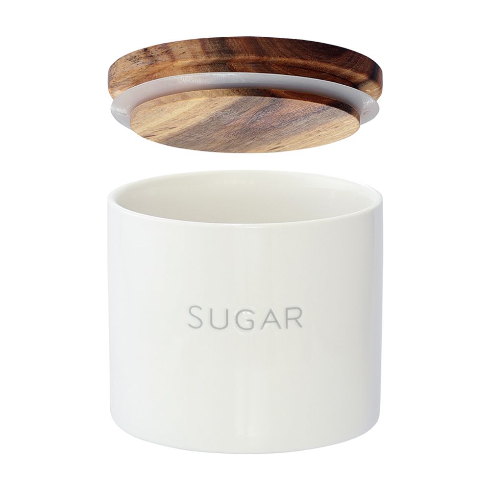 Банка керамическая для хранения сахара, 400 мл, белая