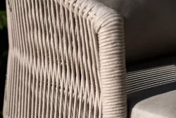 "Верона" лаунж-зона 5-местная плетеная из роупа (веревки), каркас алюминиевый белый, роуп бежевый