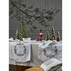 Набор из двух салфеток под приборы Festive wreath из коллекции New Year Essential, Ø38 см