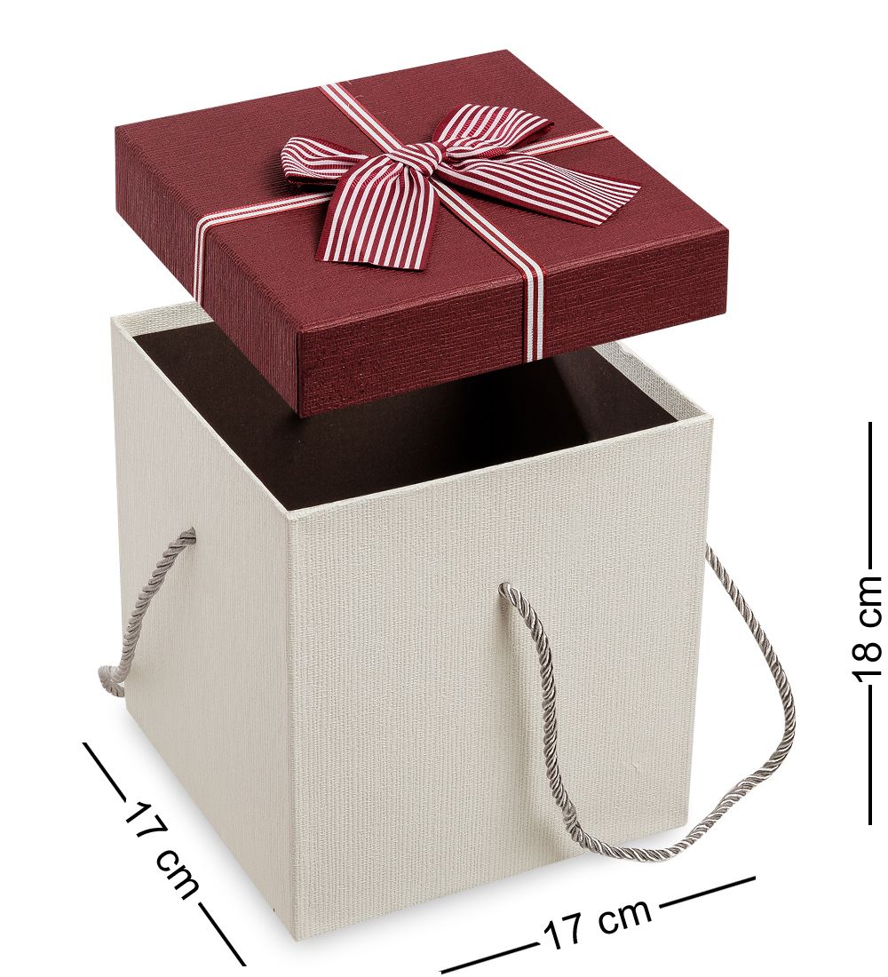 WG-33/2-A Коробка подарочная «Куб» цв.бел./бордов.