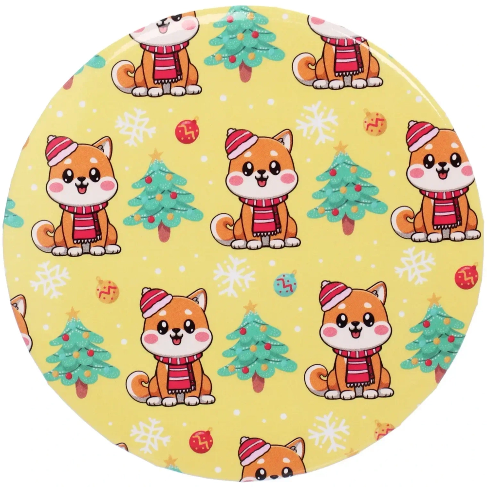 Зеркало косметическое круглое «КОЛЛЕКЦИЯ МАРЦИПАН», новогодний малыш, d-7,5см (пакет с подвесом)