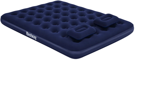 КРОВАТЬ НАДУВНОЙ ДВУСПАЛЬНЫЙ BESTWAY 67374 (152Х203Х22СМ) С ПОДУШКАМИ И НАСОСОМ