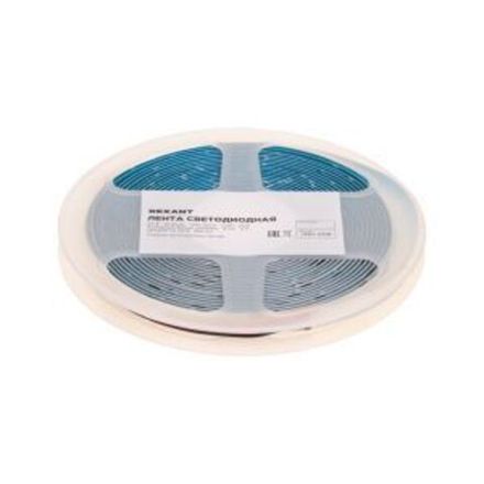 Лента светодиодная 24В, COB 10Вт/м, 384 LED/м, 6500K, 8мм, 5м, IP20 REXANT