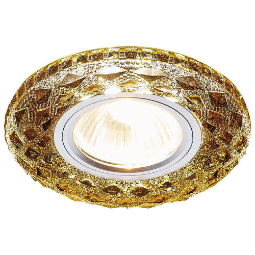 Встраиваемый точечный светильник со светодиодной лентой S288 BK хром/агат/MR16+3W(LED WHITE)