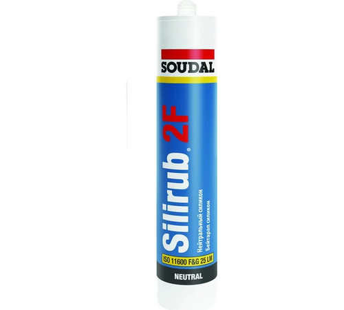 Герметик Soudal Silirub 2 F нейтральный силикон (300 мл) бесцветный