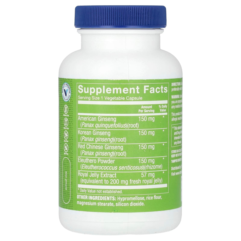 The Vitamin Shoppe, комплекс с женьшенем, 120 растительных капсул