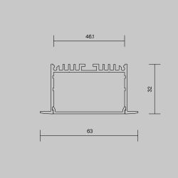 Встраиваемый профиль Maytoni   ALM-6332-S-2M 632004
