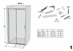 Душевая дверь Ravak Matrix MSD2 100 сатин