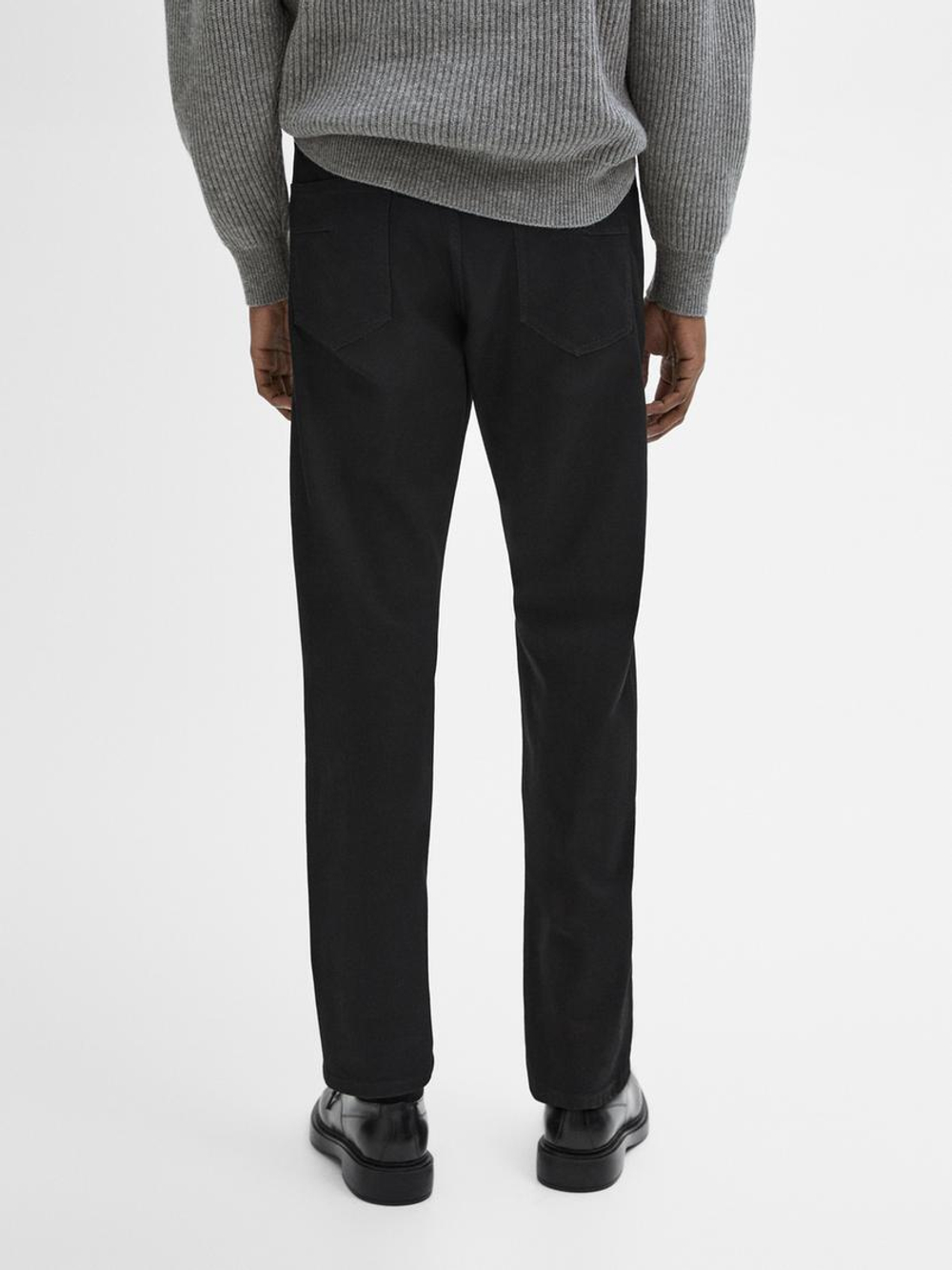 Massimo Dutti Джинсы облегающего кроя из смесового хлопка, черный