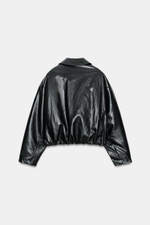 Искусственная кожа бомбер куртка - ZARA
