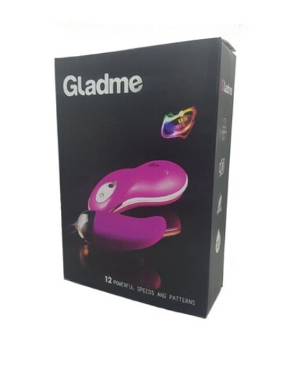 Вибро-пуля силиконовая с пультом управления Gladme (12 режимов вибрации) (Цвет: фиолетовый)