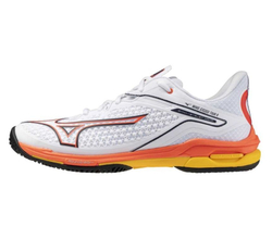 Мужские кроссовки теннисные Mizuno Wave Exceed Tour 6 AC - white/fiery coal 2/citrus