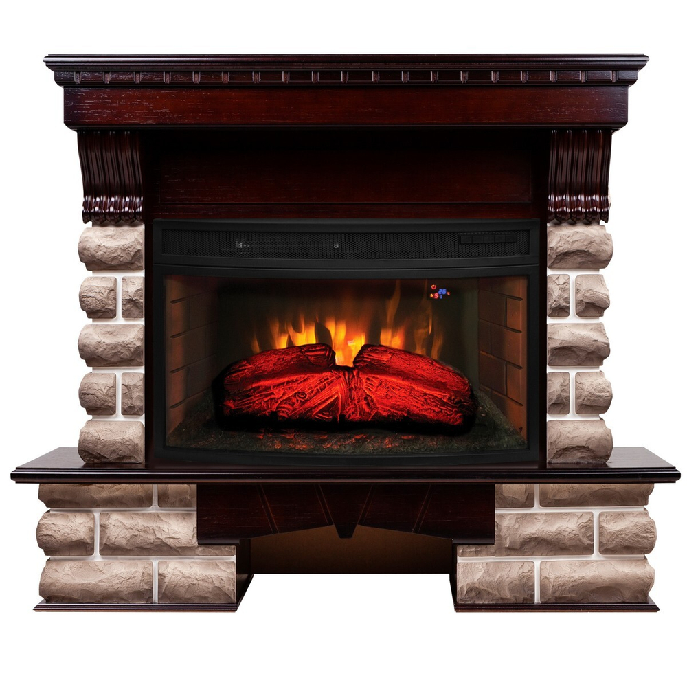 Электрокамин RealFlame Kansas 33/33W AO античный дуб с очагом Firespace 33W S IR