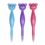 Ручка шариковая, Basir, синие чернила, серия "МИШКА", объемный корпус в форме мишки, 12 шт