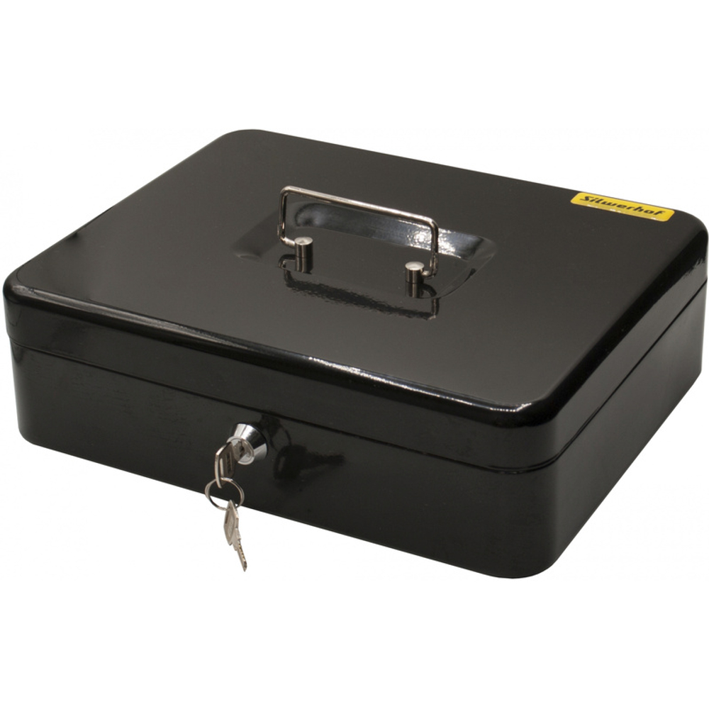 Ящик для денег Silwerhof, 90х300х240 мм, 1,66 кг, сталь, черный