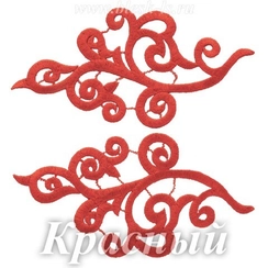 Лейсы кружевные, Красный (модель S)