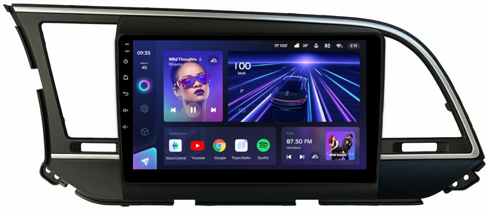 Магнитола для Hyundai Elantra 6 2016-2018 (штатная КЗВ, рамка тип 1) - Teyes CC3L монитор 9" IPS на Android 10, 8-ядер, CarPlay, 4G SIM-слот