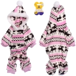 Комбинезон зимний для мелких и средних пород собак «МОДНЫЙ БРО», цвет розовый, р ХXL