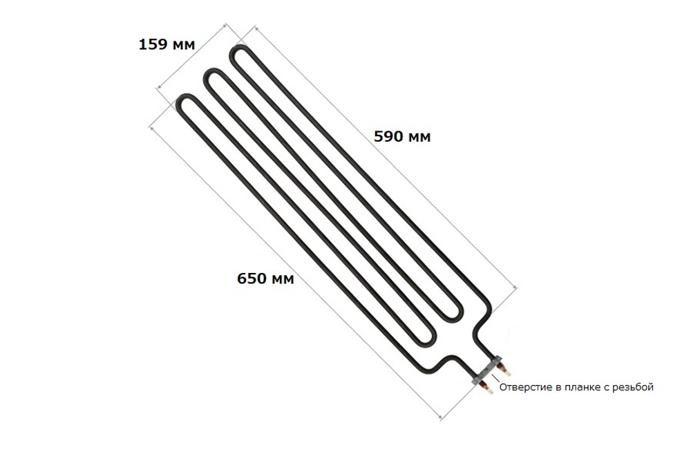 ТЭН Harvia ZSE-259 (3000 W, для печей Fuga, Cilindro, Figaro)