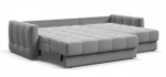Угловой диван Босс Слип 160 Велюр Монолит сталь