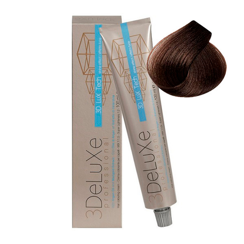 Стойкая крем-краска для волос Оттенок 6.71 Cветлый коричневый кашемир пепельный 3DeLuXe 100мл