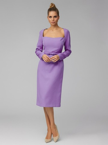 Платье футляр сиреневое