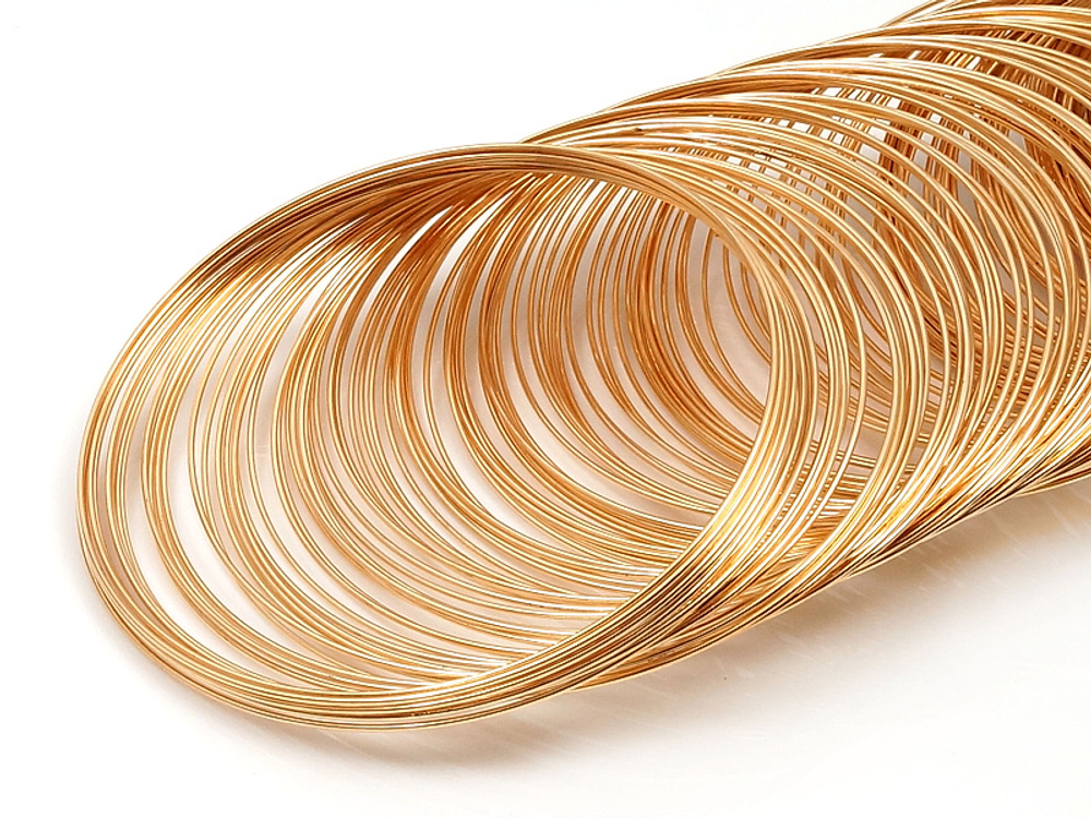 K151-з Мемори проволока 60*0,6мм, сталь с позолотой, 10 витков