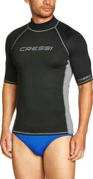 Гидрофутболка-рашгард Cressi Rash Guard с коротким рукавом черно-серая