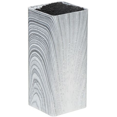 Подставка для ножей, пластик, прямоуг, 11х11х22 см, мрамор, Y4-2755