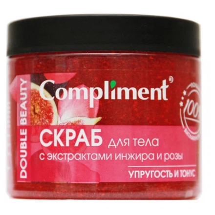 Скраб для тела Compliment Упругость и тонус С экстрактом инжира и розы 400 мл