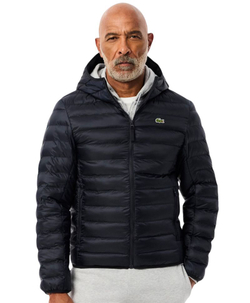 Куртка теннисная Lacoste Water-Repellent Quilted Puffed - navy blue