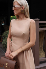 Платье корсетное из хлопка в длине миди