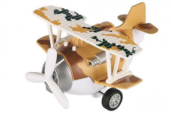 Самолет металический инерционный Same Toy Aircraft коричневый со светом и музыкой SY8015Ut-3