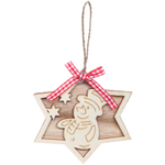 Подвеска «Снежинка - Снеговик» 11*11 см