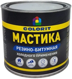 Мастика резинобитумная 1,8 кг COLORIT