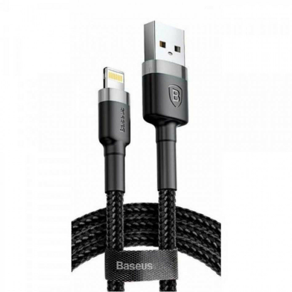 Кабель Baseus cafule Cable USB For iP 2.4A 1m (CALKLF-BG1) Gray+Black