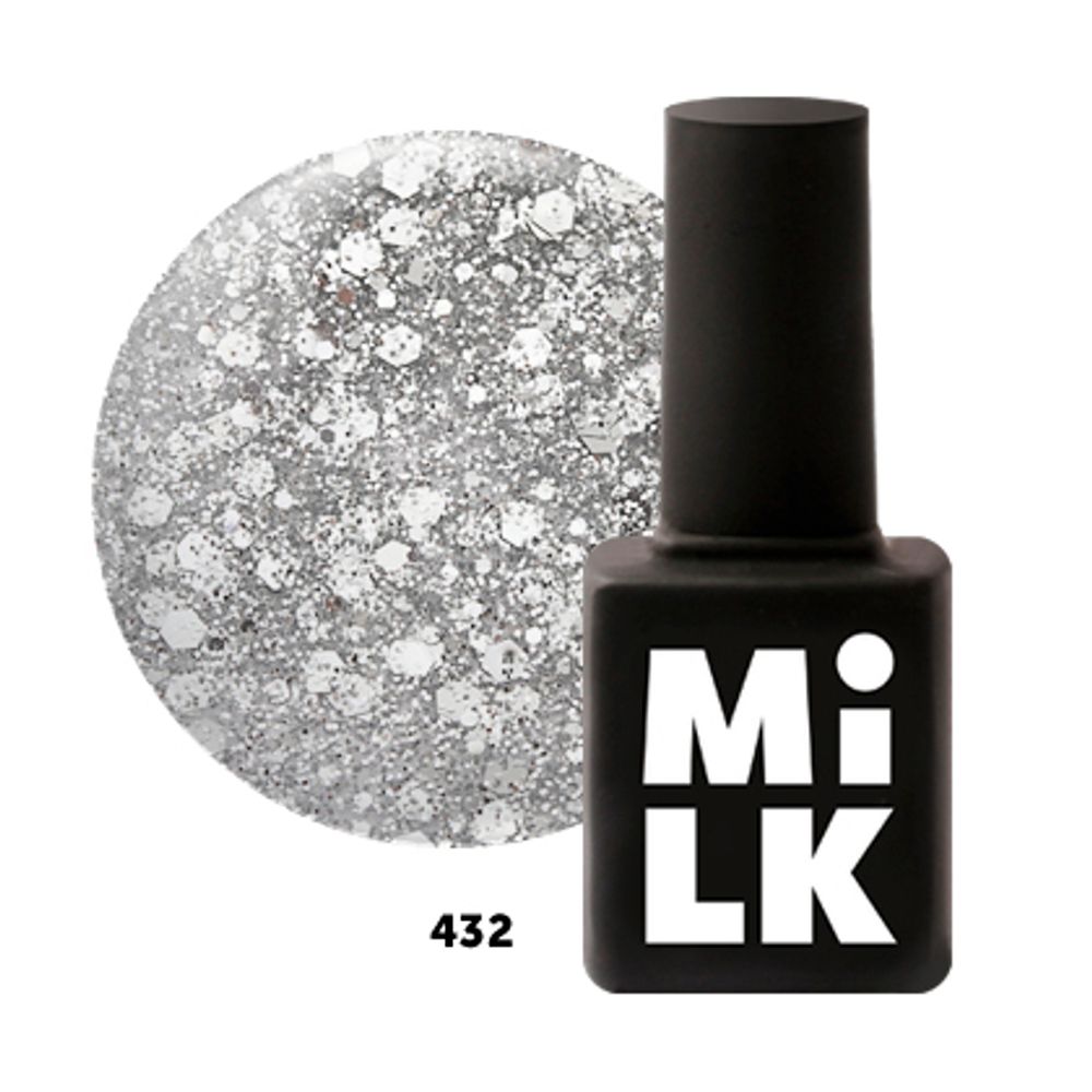 Milk Гель-лак Shine Bright 432 Silver Nails, 9 мл