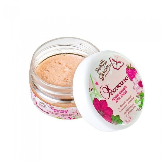 Крем-скраб для лица "Обожаю", 60 г, PRETTY GARDEN.