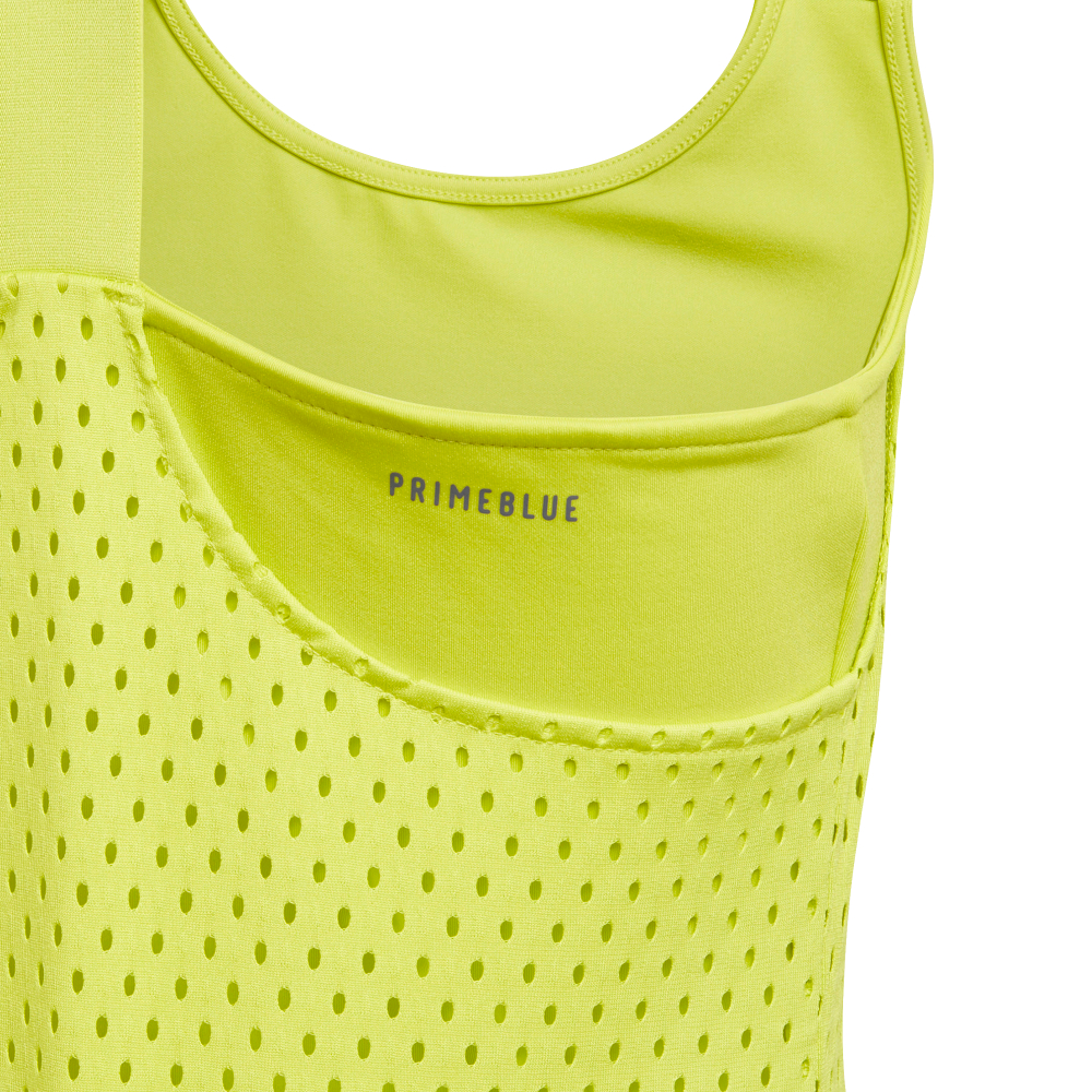Футболка для девочки теннисная Adidas Heat Ready Primeblue Y-Tank Top - acid yellow