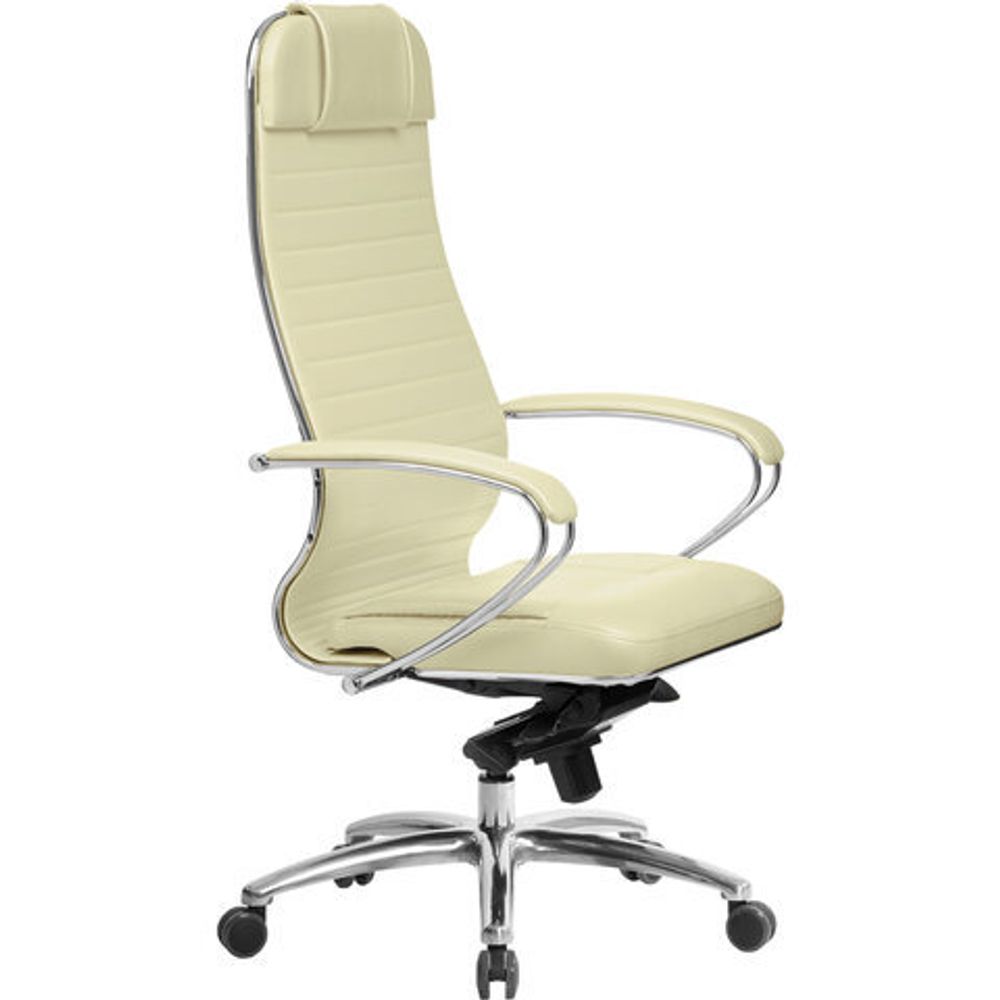 Кресло офисное МЕТТА "SAMURAI" KL-1.04, кожа, бежевое