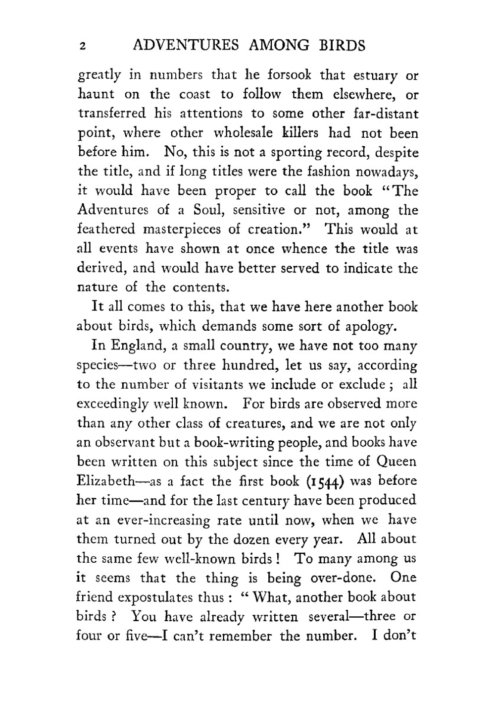 Adventures among birds | W. H. Hudson
