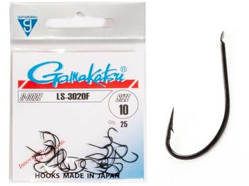 Крючки Gamakatsu LS-3020F HOOKS BLACK разм. 10 25шт.