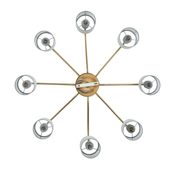 6590/8 CLASSI LN25 57 латунь/мятный зеленый, металл, керамика/текстиль Люстра подвесная E14 8*40W 220V ANRI