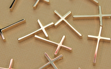 Подвеска крест позолота 23х17х3 мм