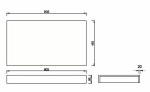 Столешница Armadi Art FLAT 869-080 80 белая матовая