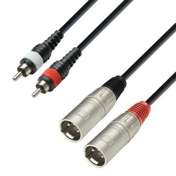 Adam Hall K3 TMC 0600 - кабель аудио 2 x RCA (M) - 2 x XLR (M), 0.22 мм2, 6 м, moulded