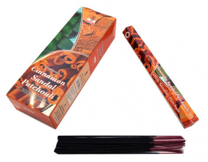 Darshan Cinnamon Sandal Patchouli шестигранник Благовоние Корица Сандал Пачули