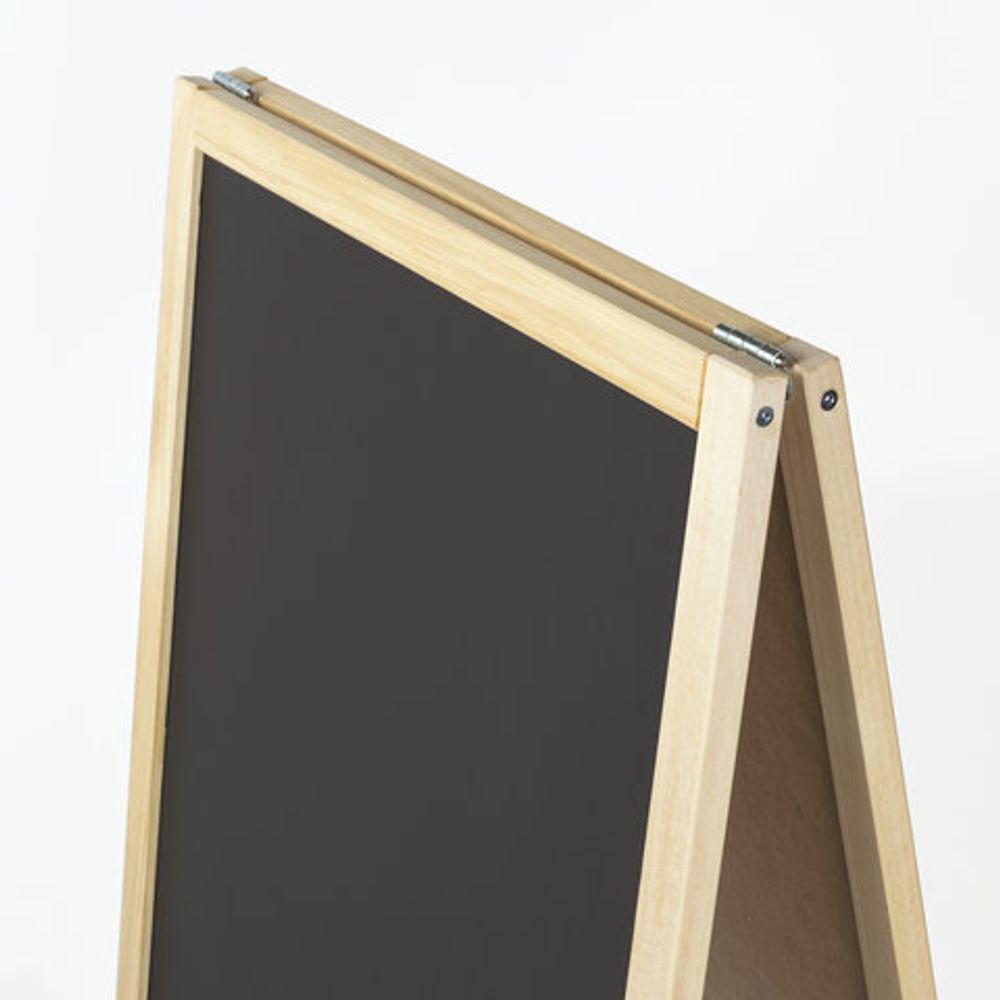 Доска-штендер двусторонняя для мела и магнитно-маркерная (54х109 см), черная/белая, STAFF, 236889