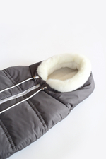 Конверт зимний для новорожденного - Норка (серый)