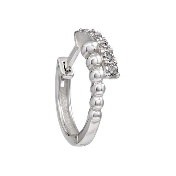 Серьги конго Точки с камнями фианитами из серебра 925, фото 2